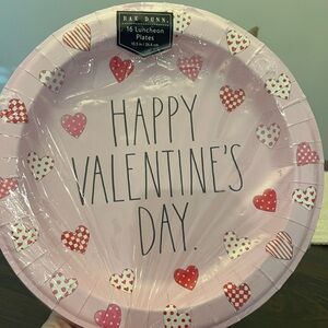 Rae Dunn Pink Heart Luncheon Plates